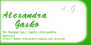 alexandra gasko business card